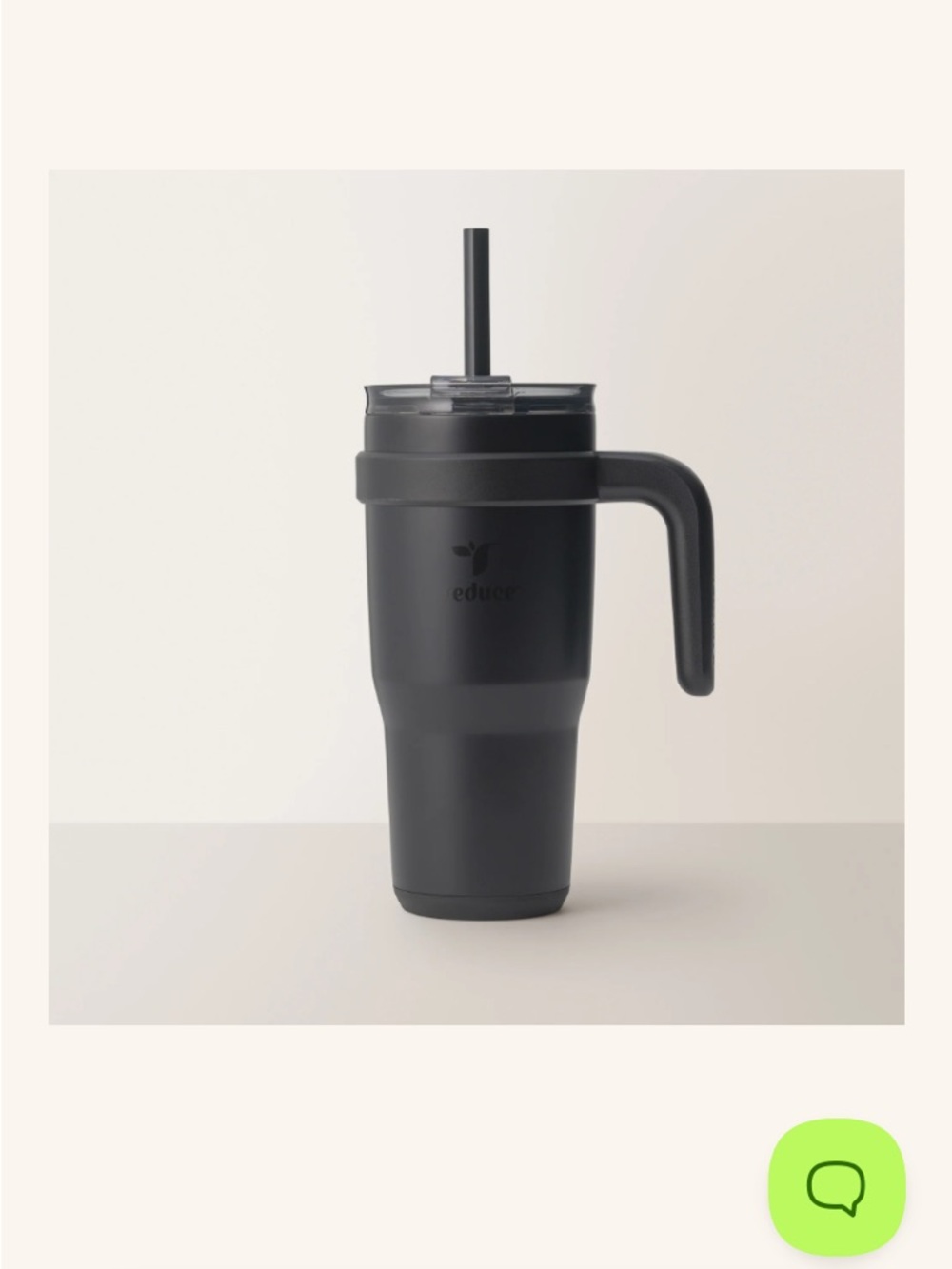 Reduce Stainless Steel 24oz Cold Insulated Tumbler in Phantom with Handle&Straw